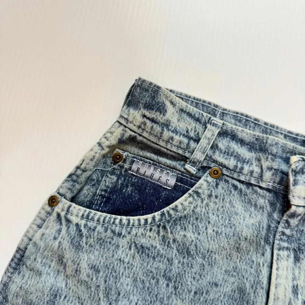 VTG 80s NWT High Rise Acid Wash Jeans Women's 8 Petite Americana USA Deadstock - Picture 10 of 15